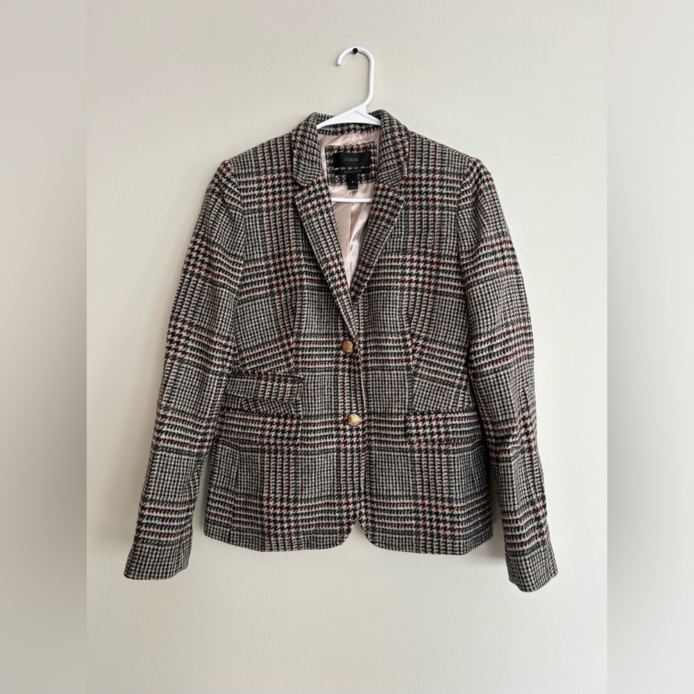 J.Crew Glen Plaid Schoolboy Blazer
